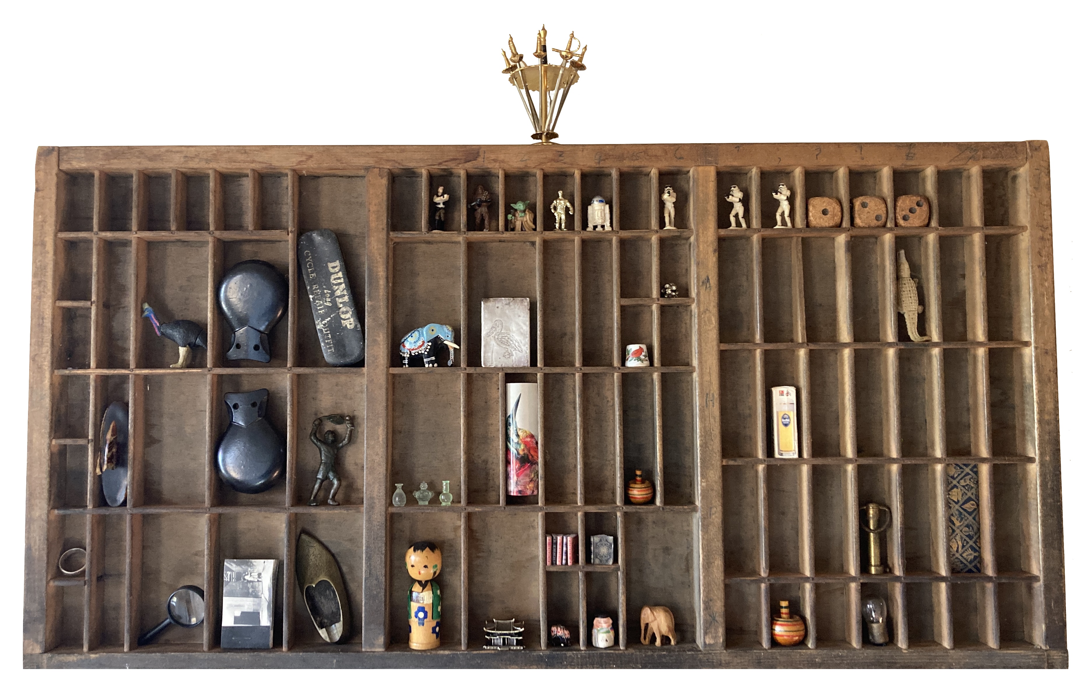 lots of beautiful little things, shadow box, old school